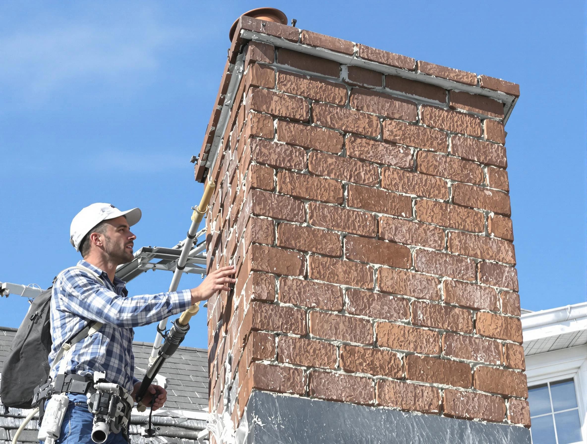 Brickwork for a chimney rebuild by Howell Chimney Sweep in Howell, NJ