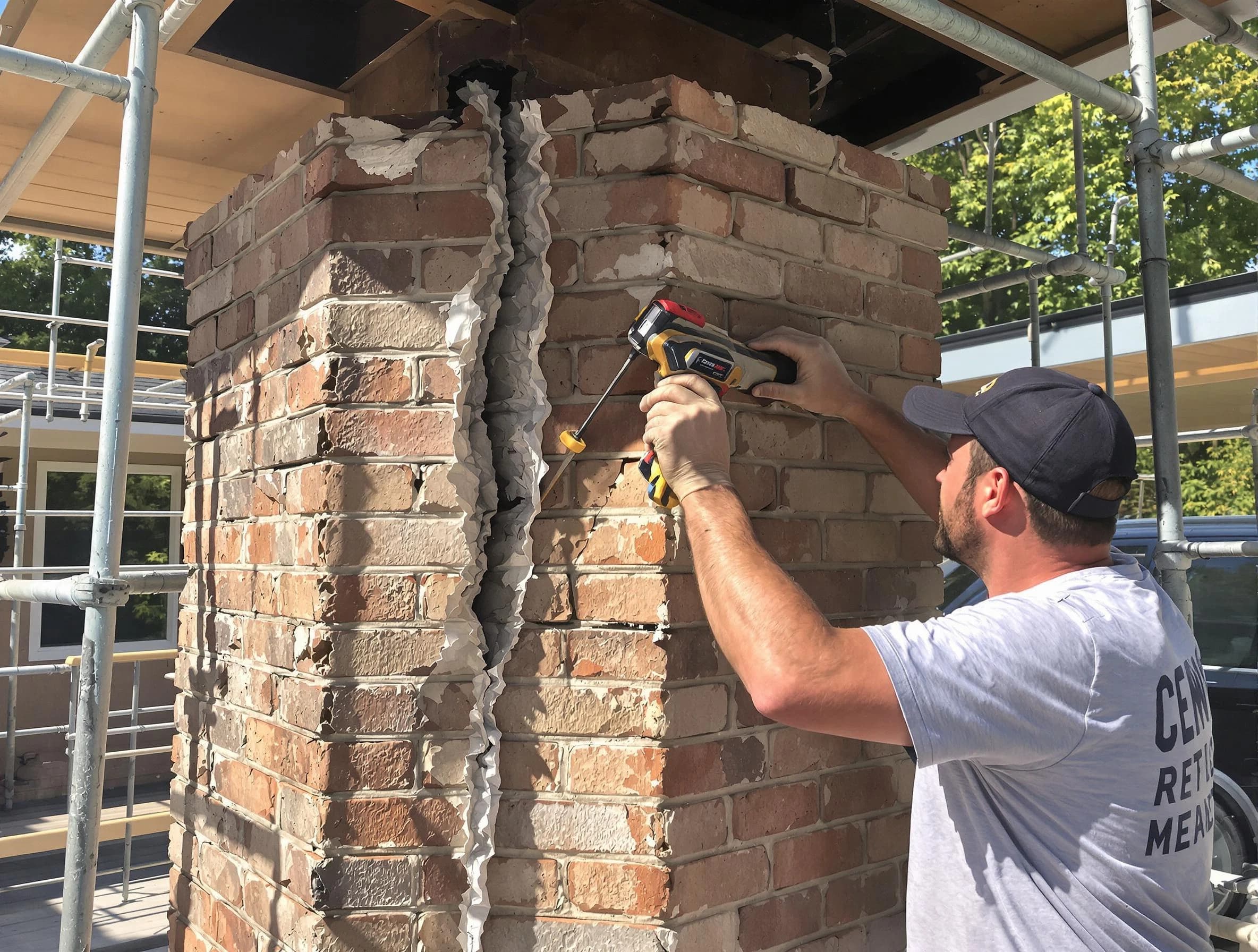 Howell Chimney Sweep technician performing chimney repair in Howell, NJ