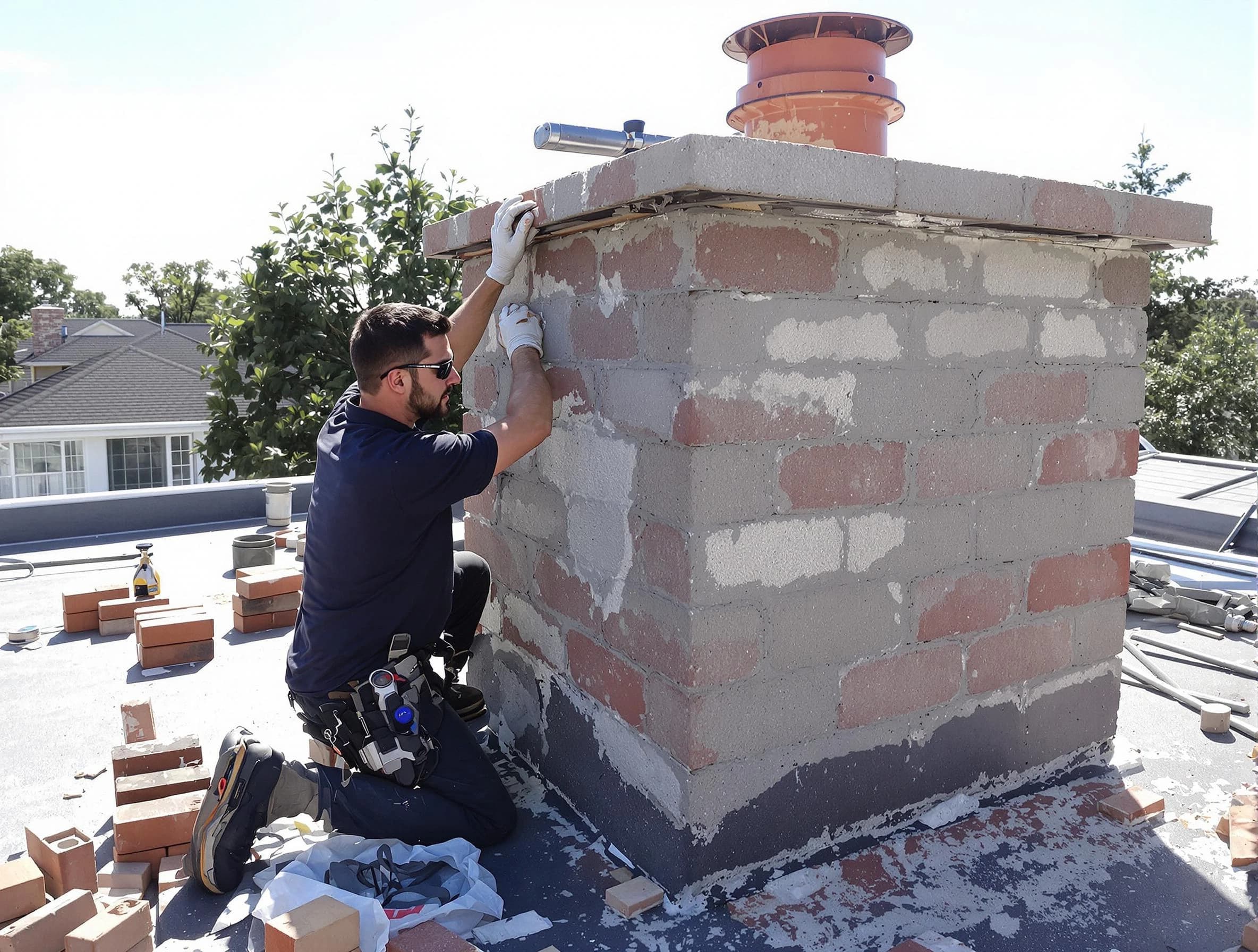 Advanced chimney repair process by Howell Chimney Sweep in Howell, NJ