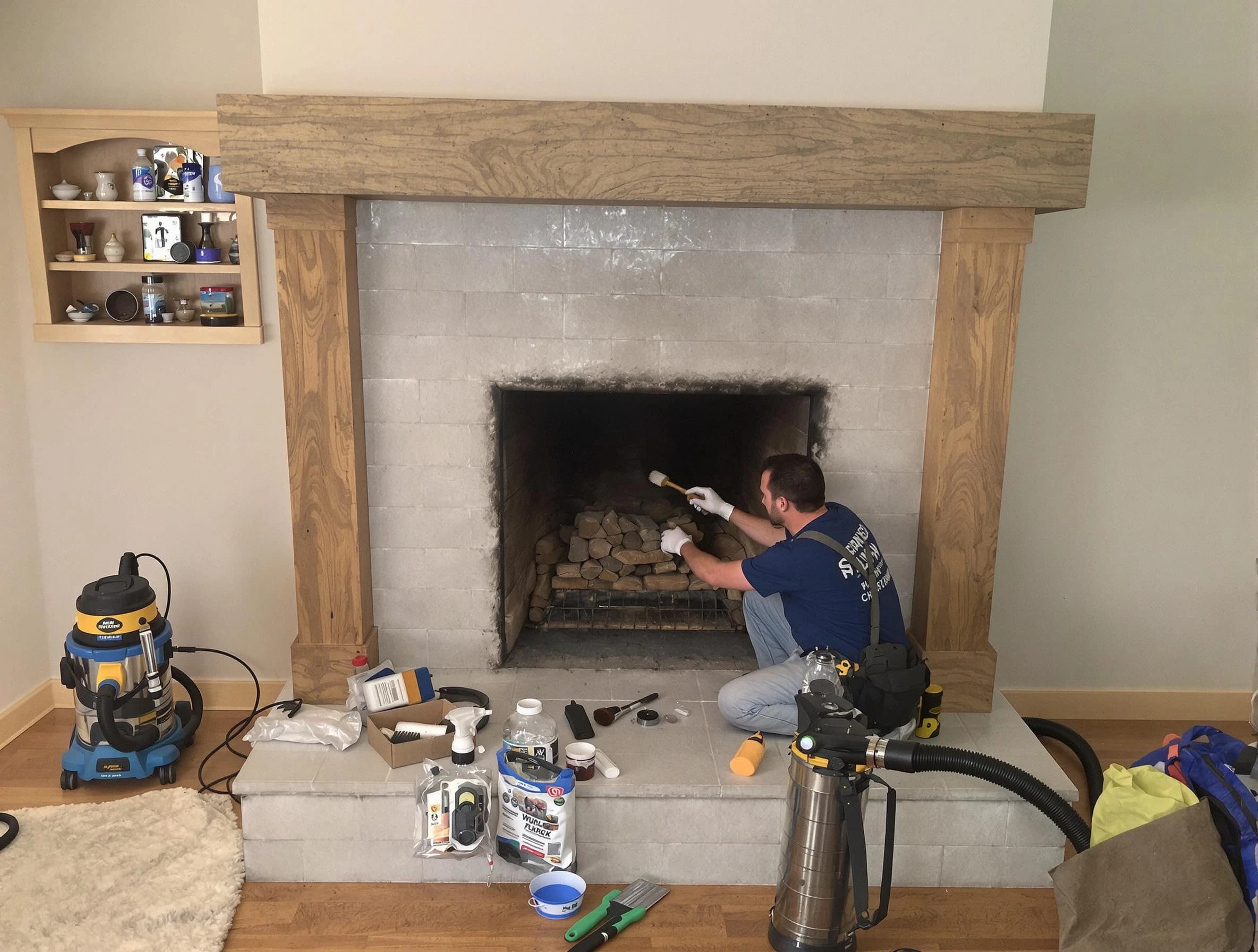 Detailed creosote removal process by Howell Chimney Sweep in Howell, NJ