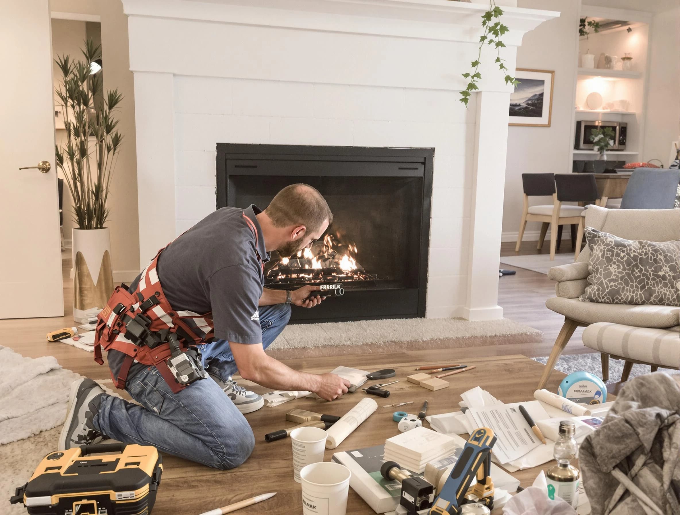 Howell Chimney Sweep performing fireplace repair in Howell, NJ