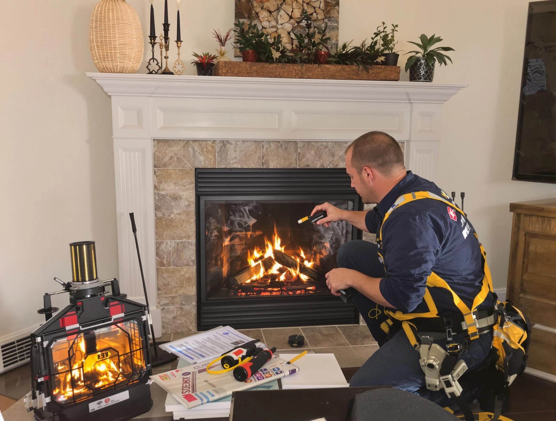 Safety-focused fireplace inspection by Howell Chimney Sweep in Howell, NJ